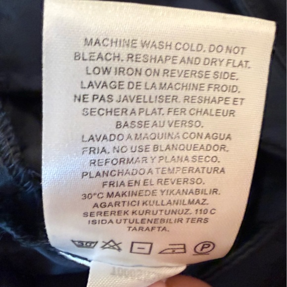 Tibi Stella Wide-Leg Satin Cargo Pants Navy Blue Size 00 - Picture 10 of 14